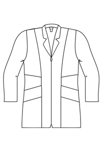 3109 Zipper Waist Wrap Lab Coat (Discontinued)