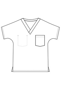 7502S Landau Reversible Unisex Scrub Top