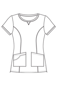 9006 Coverstitched Crew Top (Discontinued)
