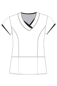 9007 Tipped V Neck Top (Discontinued)