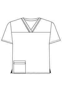 9505 Contrast Trim V-neck Top (Discontinued)