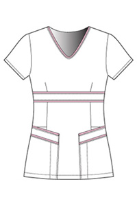9569 Contrast V-Neck Tunic (Discontinued)