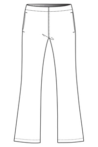 9726 Wide Knit Waistband Pant (Discontinued)