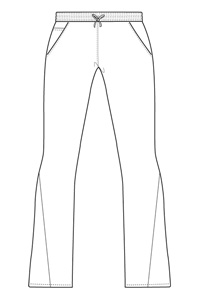 9728 Two-Toned Waistband Pant (Discontinued)