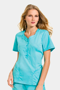 9860 Sweetheart Button Trim Top (Discontinued)