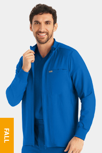 LJ703 Forward Mens 3-Pocket Scrub Jacket