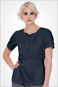 9542 Pintuck Ruffle Tunic (Discontinued)
