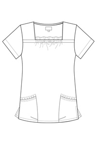 9555 Square Neck Top (Closeout)