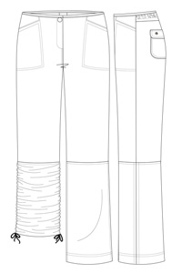 9716 Ruched Leg Pant (Discontinued)