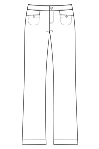 9724 Button Front Pant (Discontinued)